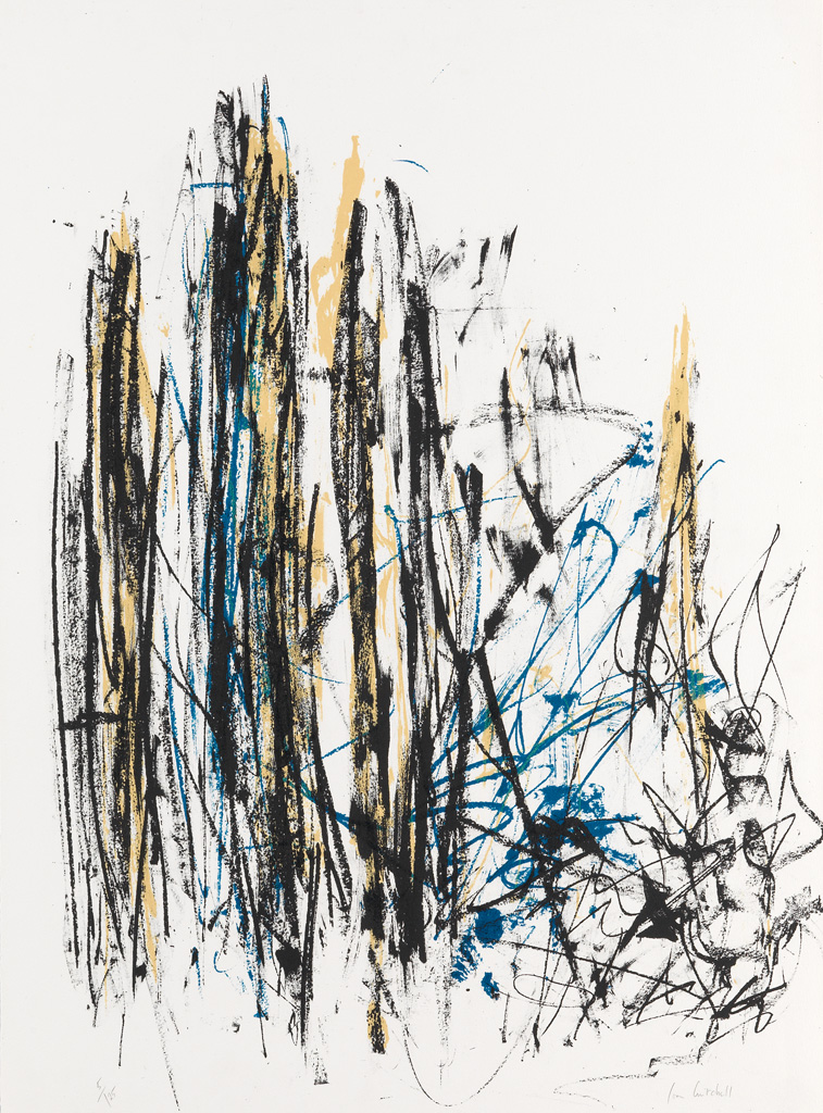 JOAN MITCHELL Arbres (Black, Yellow and Blue).